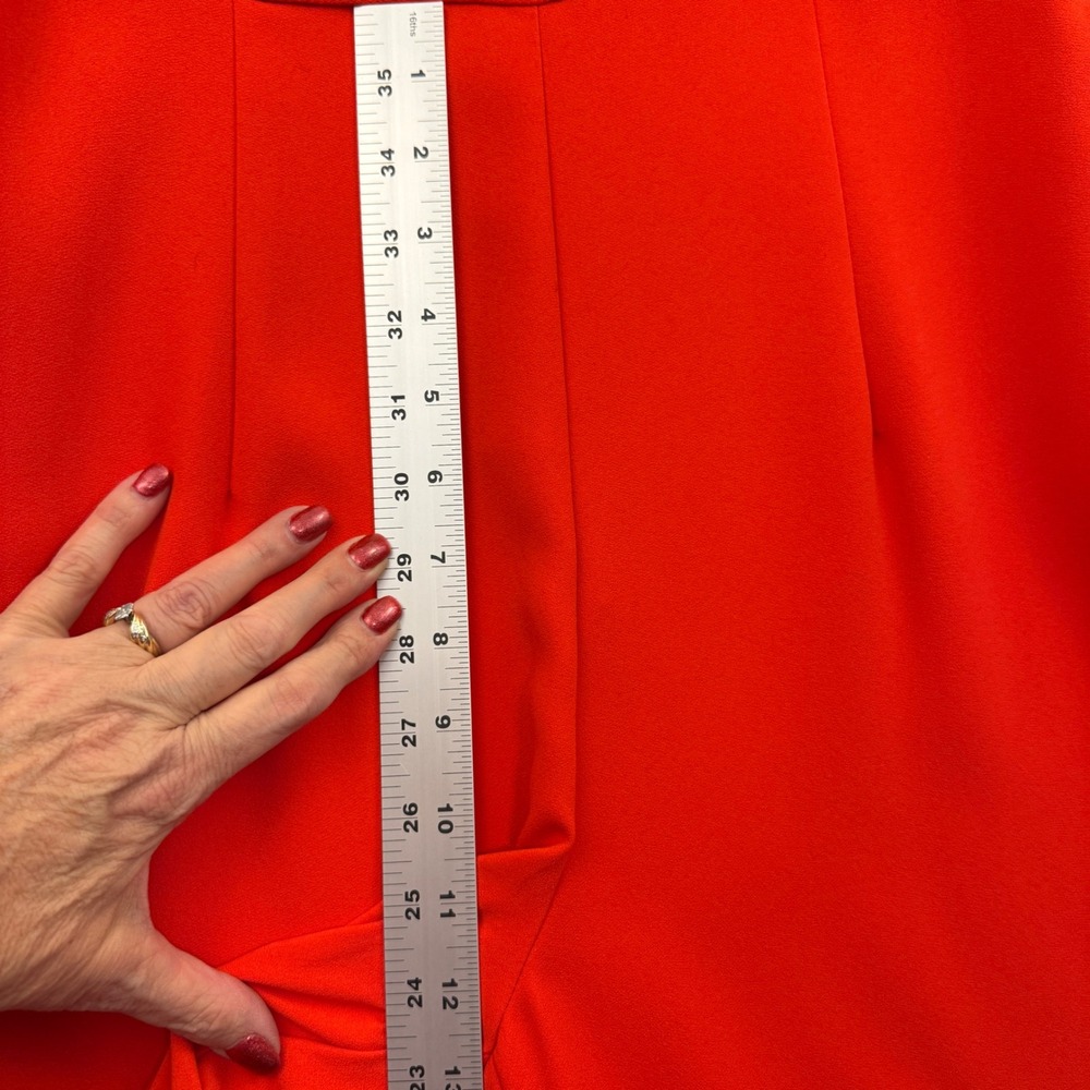 Trina Turk Jumpsuit Womens 10 Orange Wide Leg Empire Waist V-Neck NWT - Picture 10 of 12